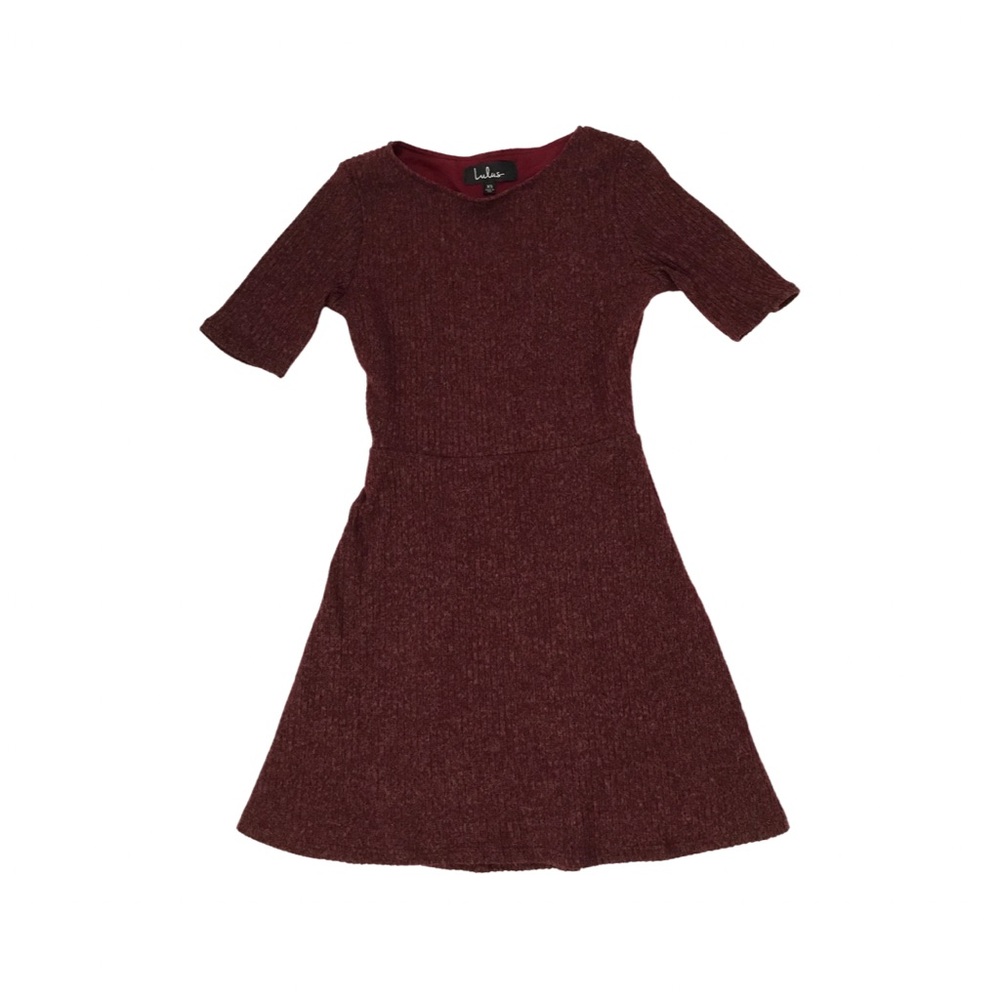 Lulus Burgundy Sweater Dress